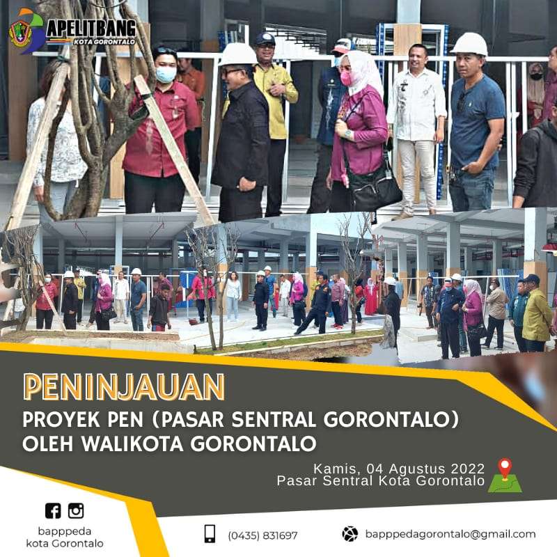 Peninjauan Proyek Pasar Sentral Kota Gorontalo