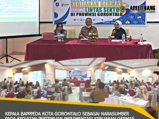 Kegiatan pertemuan implementasi kebijakan germas bersama lintas sektor di provinsi gorontalo, hotel damhil 20/12/2022